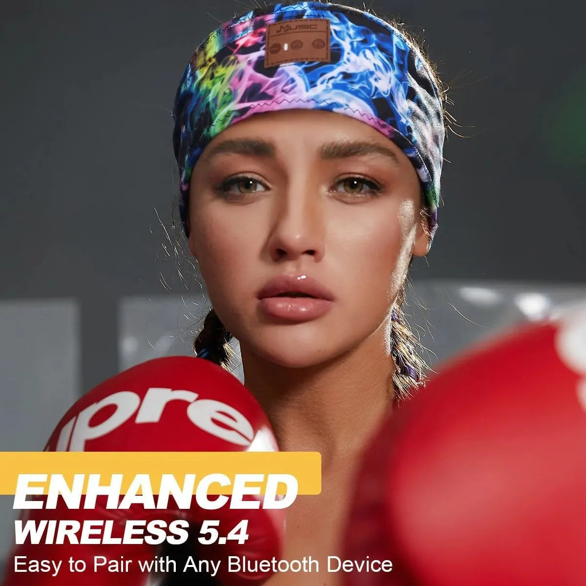 HYE Auriculares Bluetooth Deportivos Diadema Elástica Inalámbricos Música