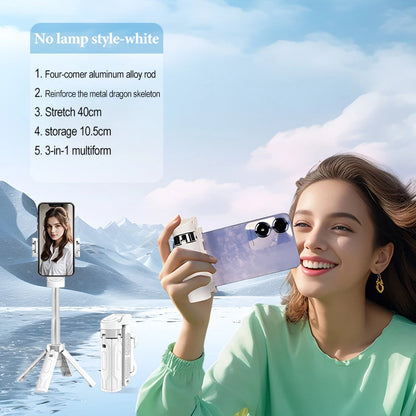 Palo selfi extensible para teléfono móvil, selfi con Bluetooth, soporte de trípode para smartphone