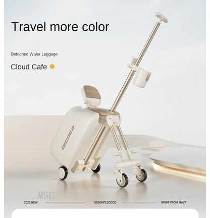 Lazy Walking Suitcase Can Sit Ride Children's Luggage  Baby Travel