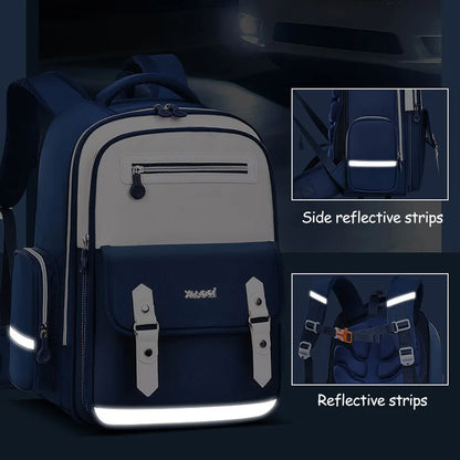 Kids Ergonomic School Bag Large Capacity Backpack for Primary School
