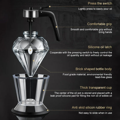 200ML No Drip Honey Dispenser with Stand