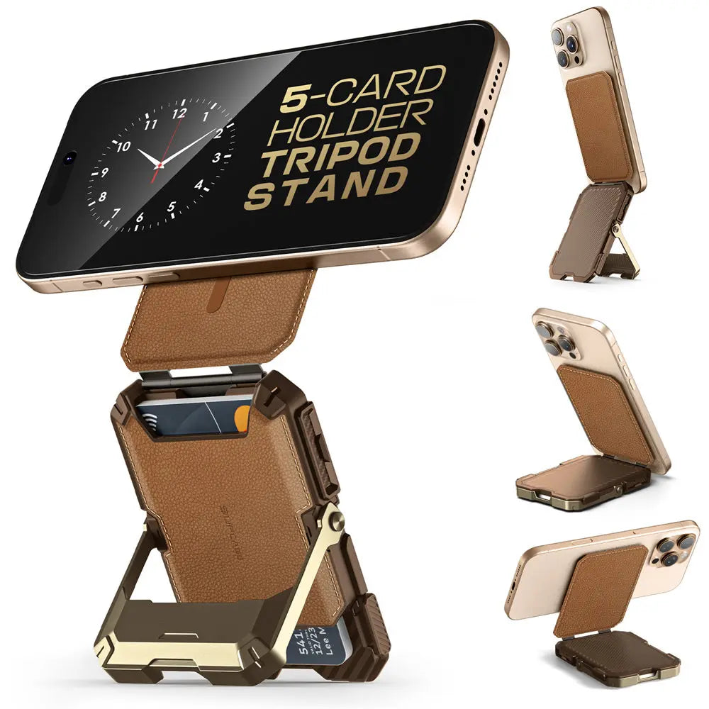 Soporte magnético tipo trípode SUPCASE con tarjetero para iPhone 16/15/14/13/12