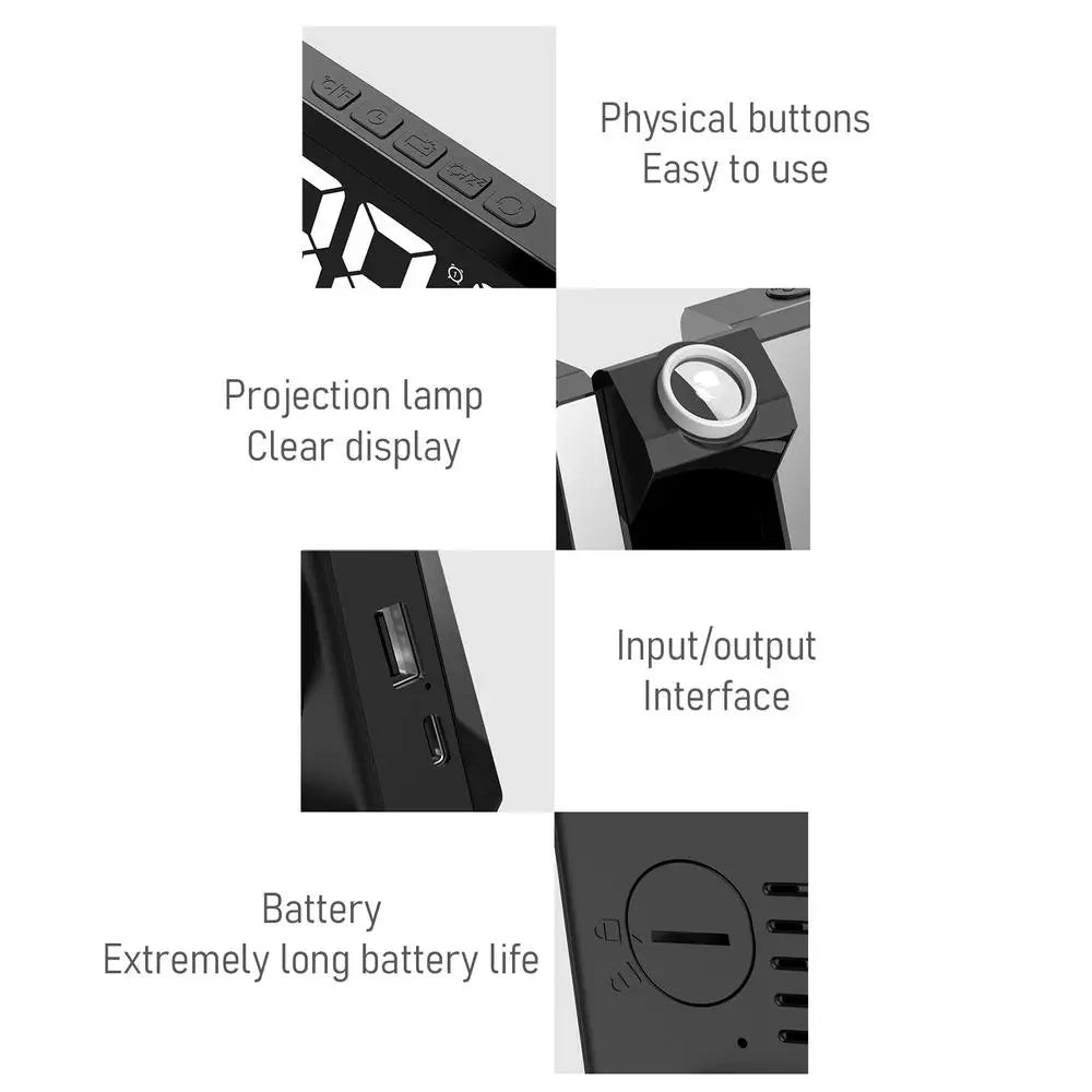 Ceiling Projection Clock Wireless Clocks Projection On Ceiling Wall 180 Degree Rotatable