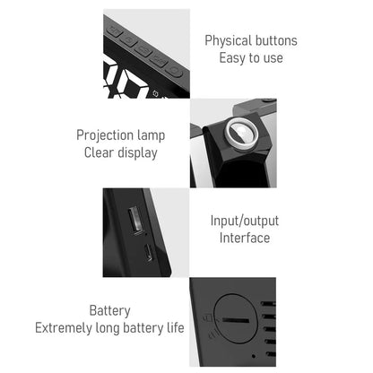 Ceiling Projection Clock Wireless Clocks Projection On Ceiling Wall 180 Degree Rotatable