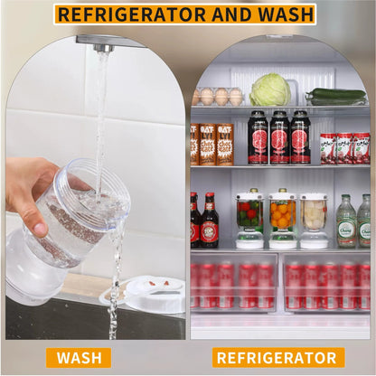 Olive & Kimchi Filter New Container Hourglass Jar With Filter Flip Pickle