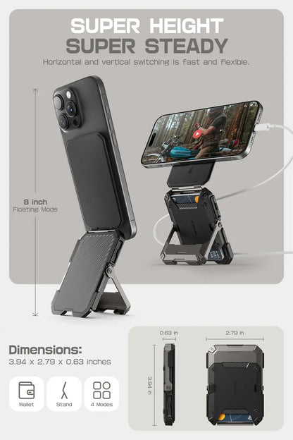 Soporte magnético tipo trípode SUPCASE con tarjetero para iPhone 16/15/14/13/12
