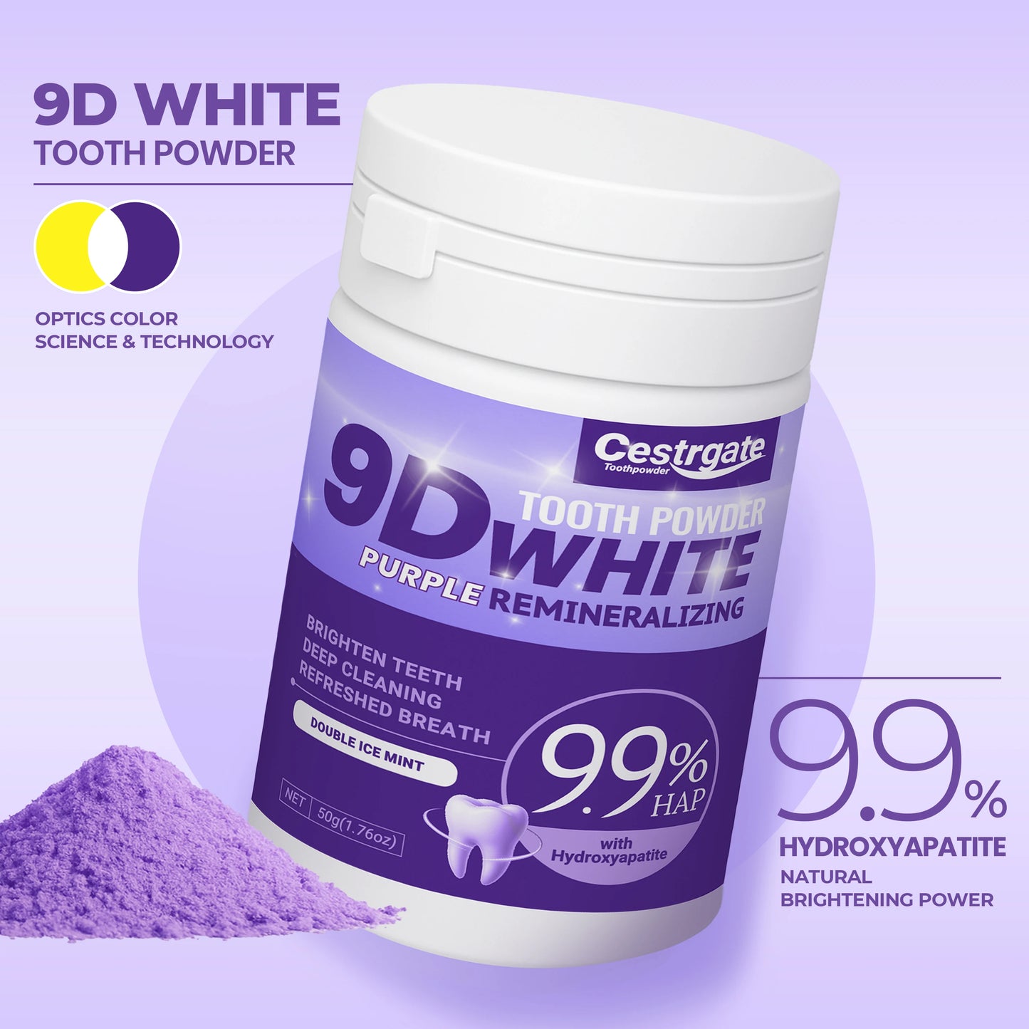 9.9% purple Hydroxyapatite teeth cleaning powder