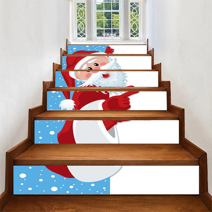 6PCS Christmas Staircase Background Cloth Xmas decoration 2025 Xmas