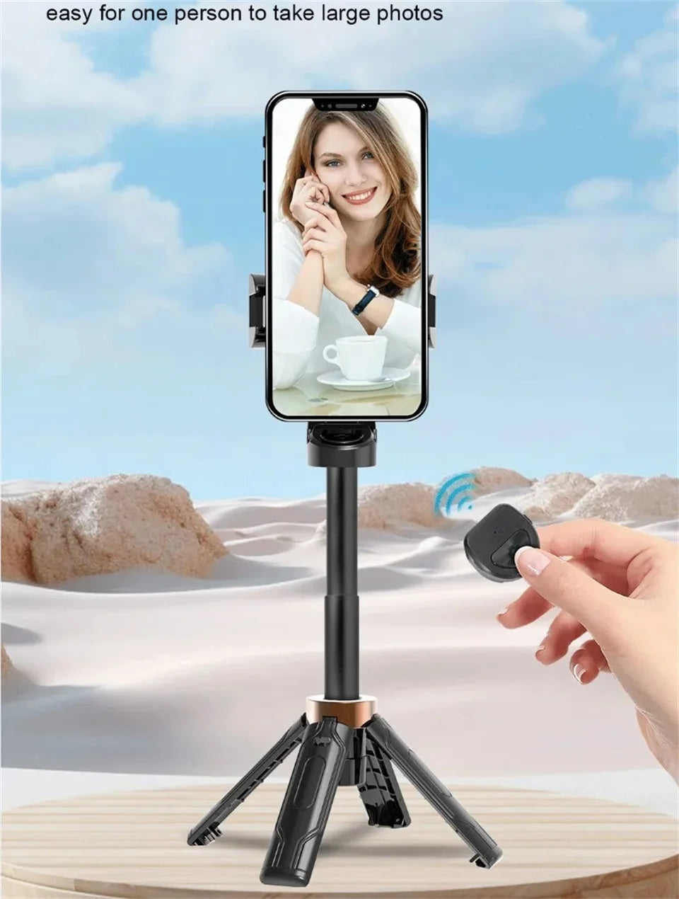 MEUYAG 2026 New Tripod,phone Stand with Bluetooth shutter,Wireless Selfie Stick brackets