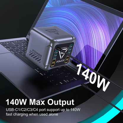 1200W USB C Charger, GaN PD3.1 140W 100W PPS Fast Charging Station