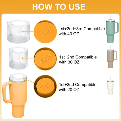 Ice Cube Tray for Stanley Cup Tumbler With Lid