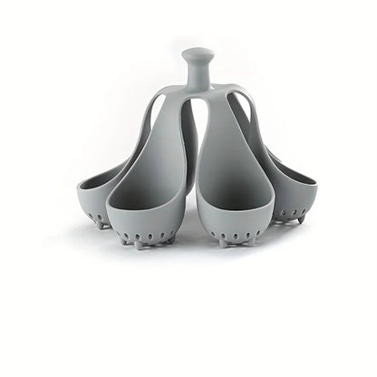 Soporte para huevos 4/6, cocedor de huevos de silicona resistente a altas temperaturas