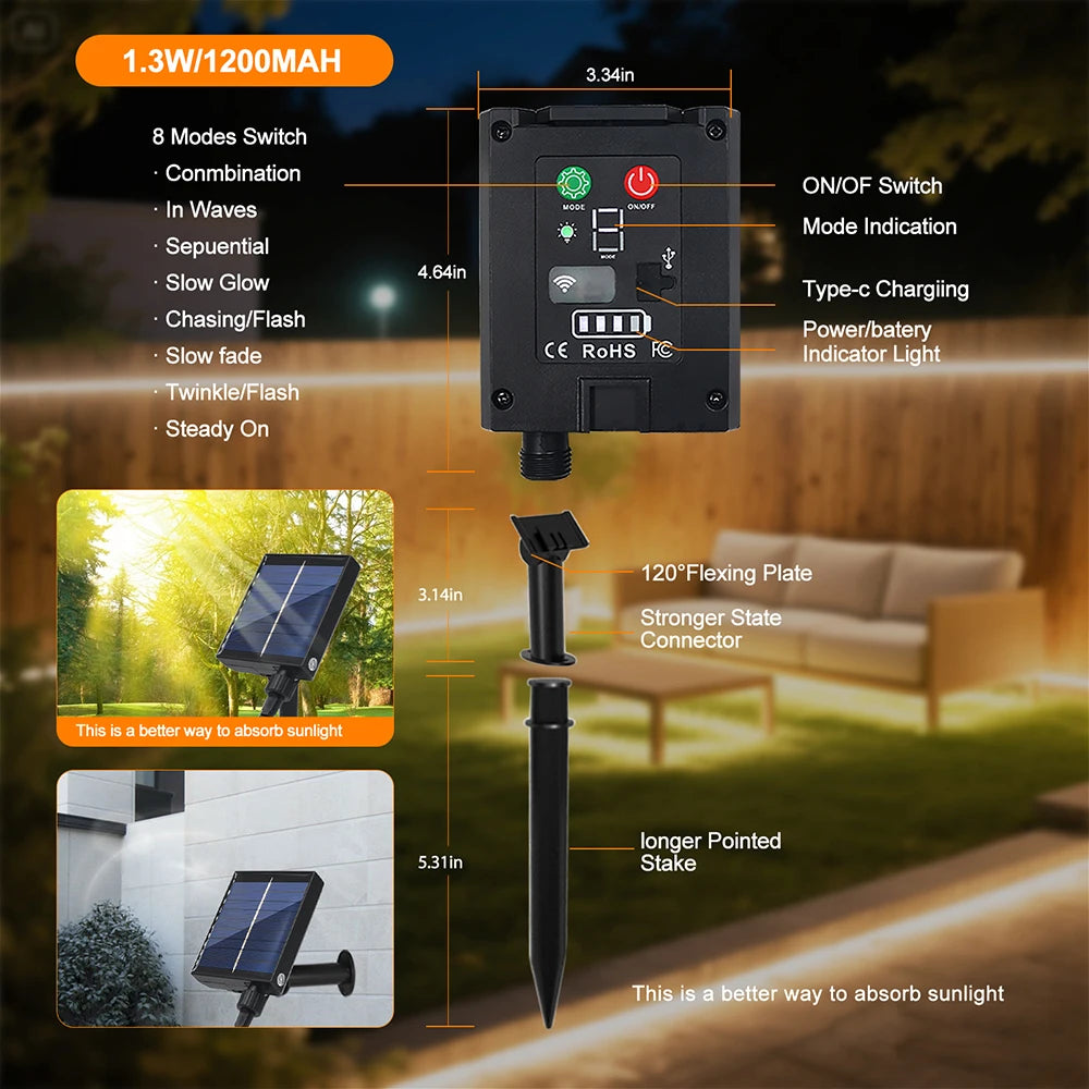 Solar LED Neon Strip Light 5m 10m DC 24V 120LED/m 2835 Flexible Lights 6x12mm Waterproofof