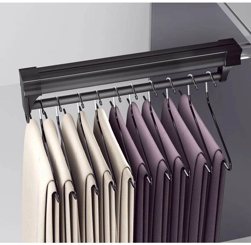 Adjustable Wardrobe Clothing Rail Heavy Duty Pull-Out Closet