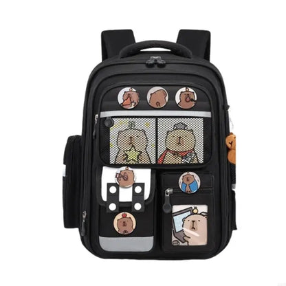 H3CB Unique Capybara Designs Backpack For Elementary Students Ergonomic