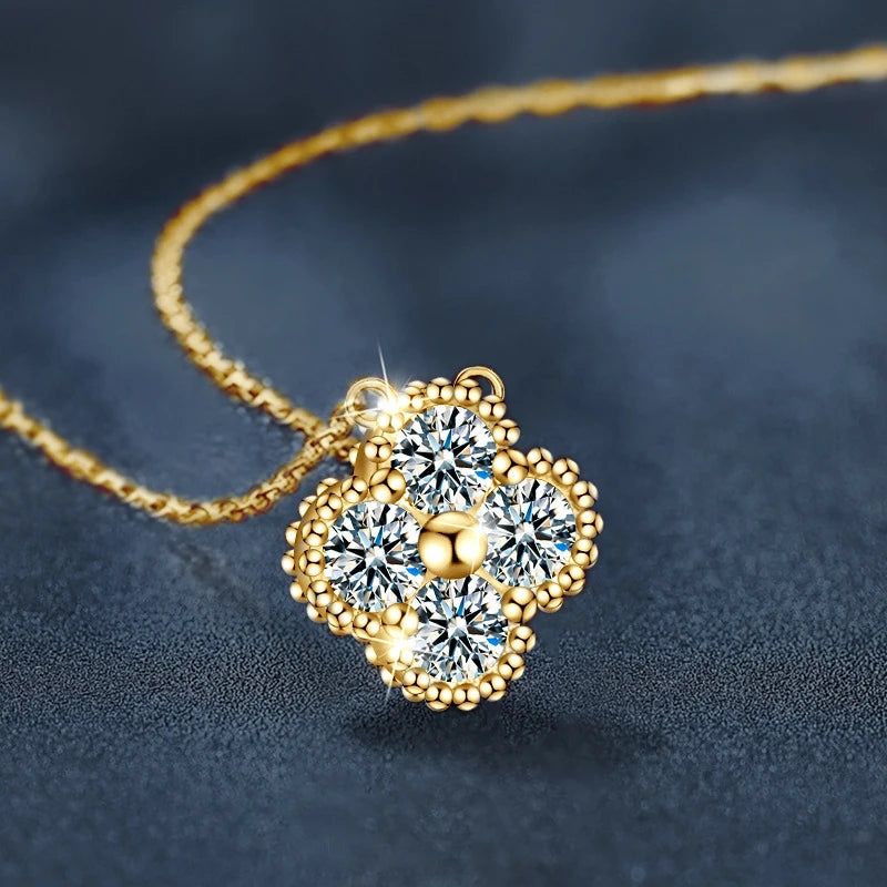 18k Gold Plated 925 Silver 3mm Moissanite Necklace Earrings Bracelet Sets 3 In 1
