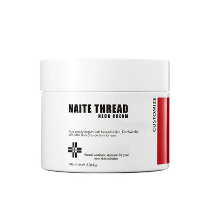 Crema para el cuello con hilo Naite (100 ml) con péptidos de colágeno hidrolizado de Corea y solución de adenosina al 5 % 