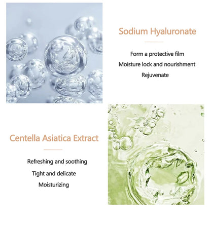 Kit de mascarilla facial coreana con esencia de péptidos de colágeno y ácido hialurónico hidratante.