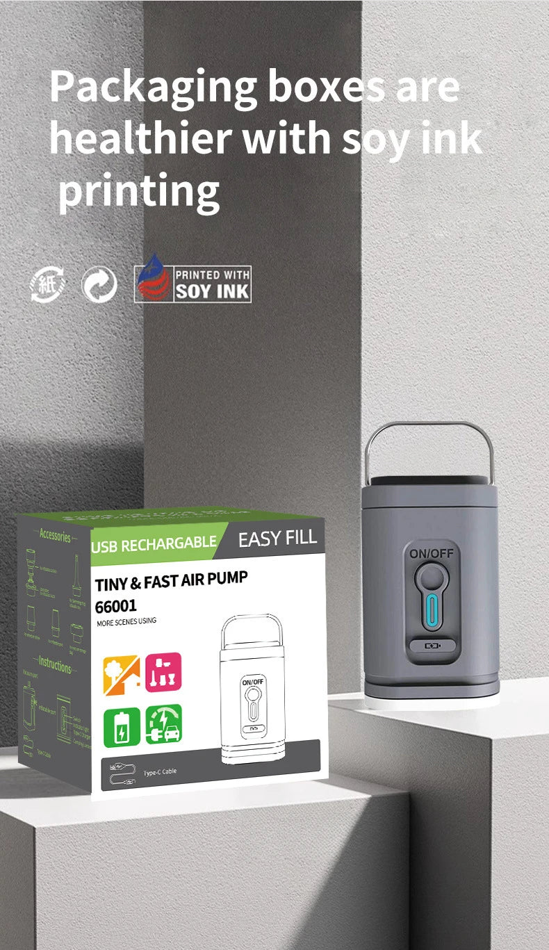 Portable Wireless Air Pump for Outdoor Cushions, Beds, and Yoga Balls.**