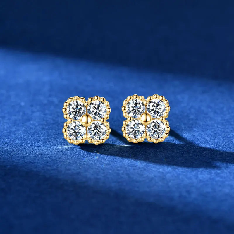 18k Gold Plated 925 Silver 3mm Moissanite Necklace Earrings Bracelet Sets 3 In 1