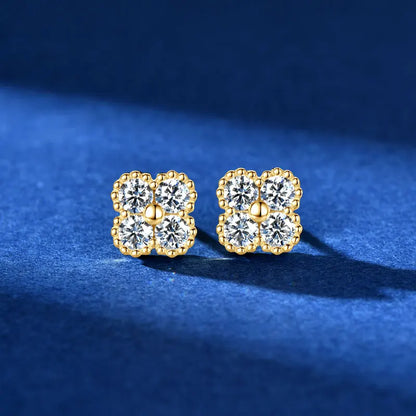 18k Gold Plated 925 Silver 3mm Moissanite Necklace Earrings Bracelet Sets 3 In 1