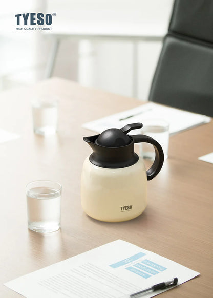 Tyeso Pumpkin-Shaped Thermos Steel Insulated Tea Infuser Hot Cold Water Bottle