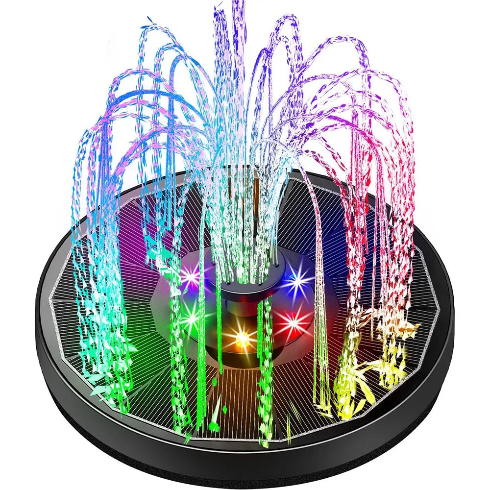 Solar Fountain Pump for Bird Bath with Lights,3.5W Solar Water Fountain