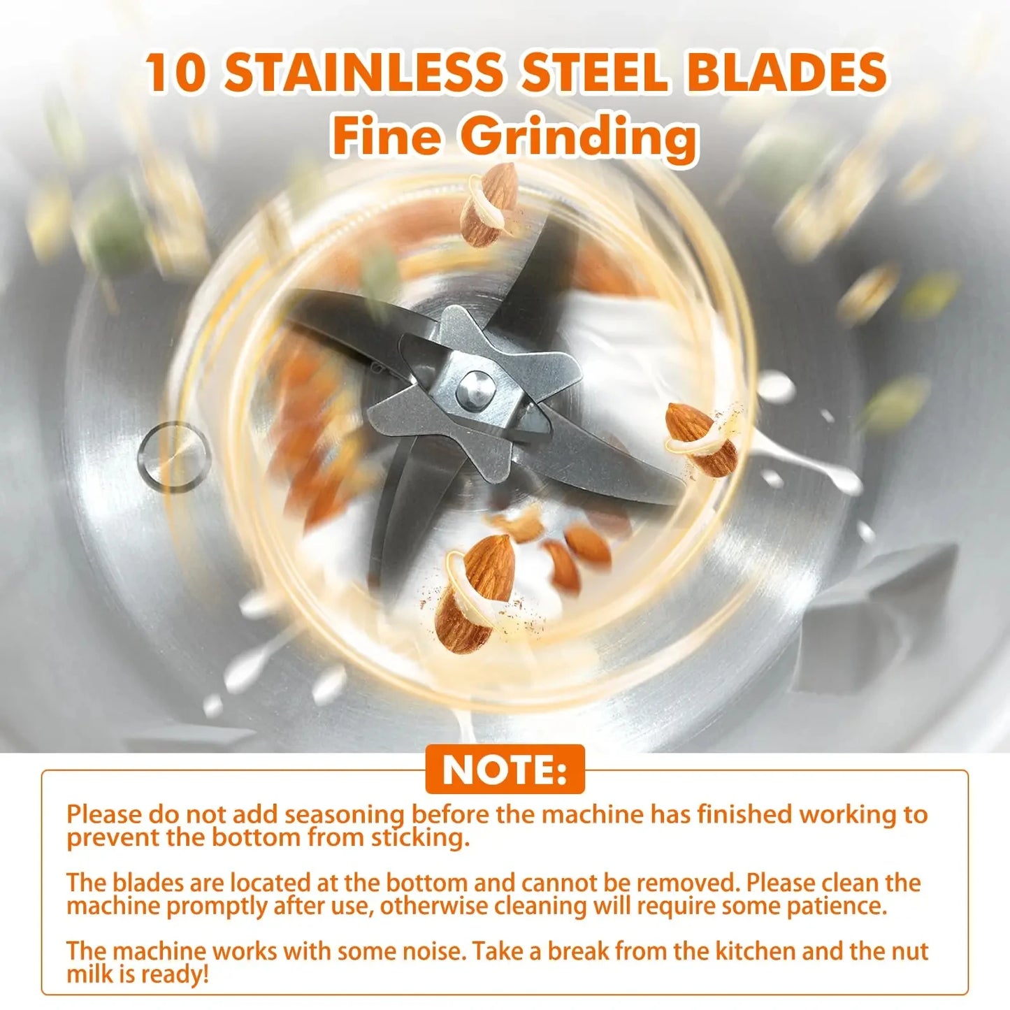 Nut Milk Maker 35oz 1000ml Almond Milk Machine 8-In-1 Automatic