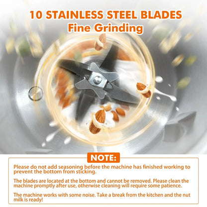 Nut Milk Maker 35oz 1000ml Almond Milk Machine 8-In-1 Automatic