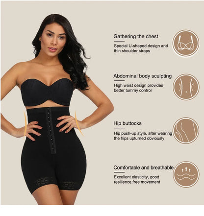 Fajas Colombianas Butt Lifter Shapewear High Waist Tummy Control Panties