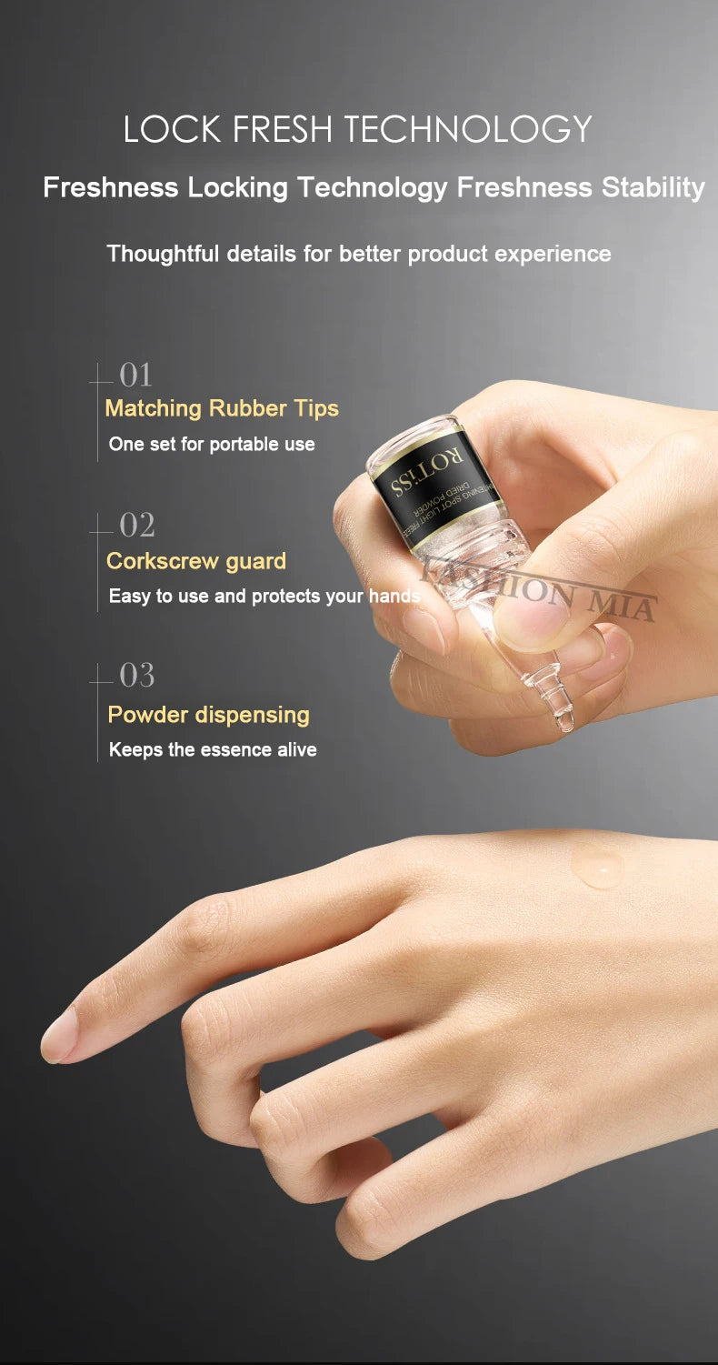 Sérum facial coreano em pó liofilizado com niacinamida e levedura, Pro-Xylane, hidrata, rejuvenesce e remove a melanina.