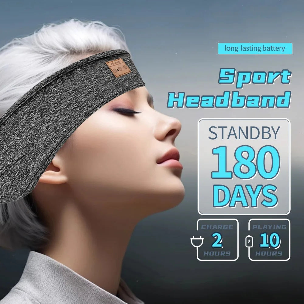 HYE Auriculares Bluetooth Deportivos Diadema Elástica Inalámbricos Música