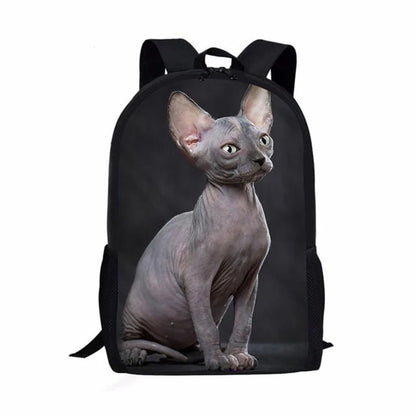 Mochilas escolares populares e modernas para cadernos de gatos 3D