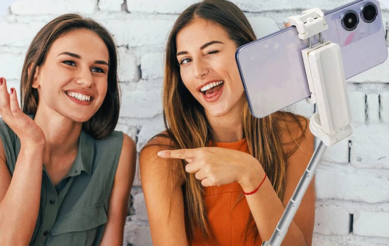 Palo selfi extensible para teléfono móvil, selfi con Bluetooth, soporte de trípode para smartphone