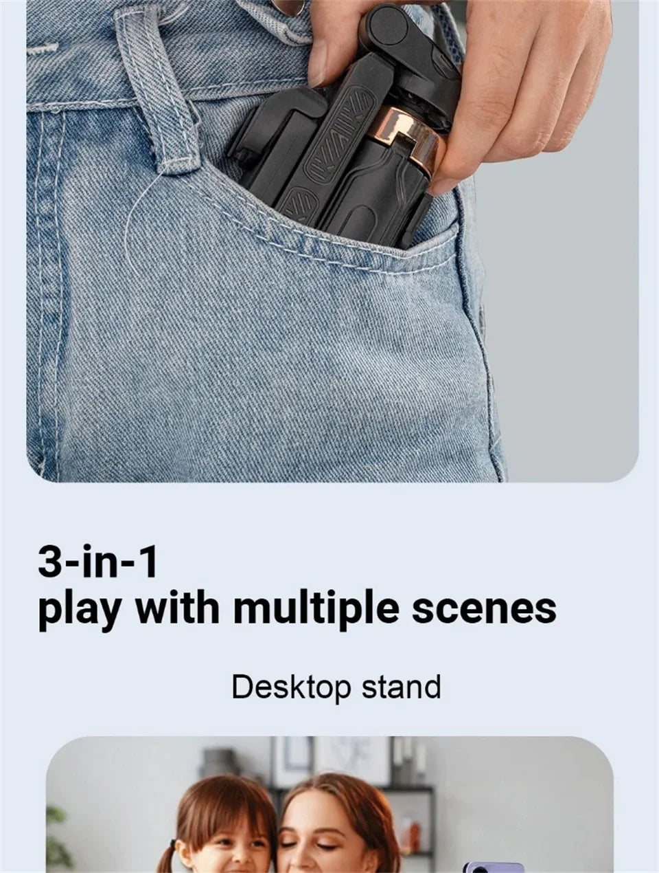 MEUYAG 2026 New Tripod,phone Stand with Bluetooth shutter,Wireless Selfie Stick brackets