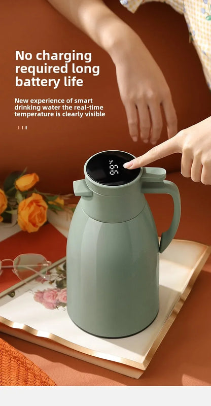 Hervidor térmico de cocina con pantalla digital para café, termo de vidrio de 1/1,3/2 l