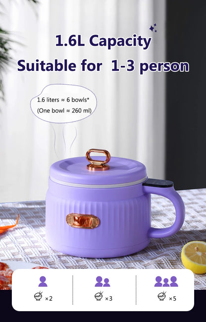 Olla arrocera inteligente portátil sartén eléctrica fideos taza hirviendo olla caliente