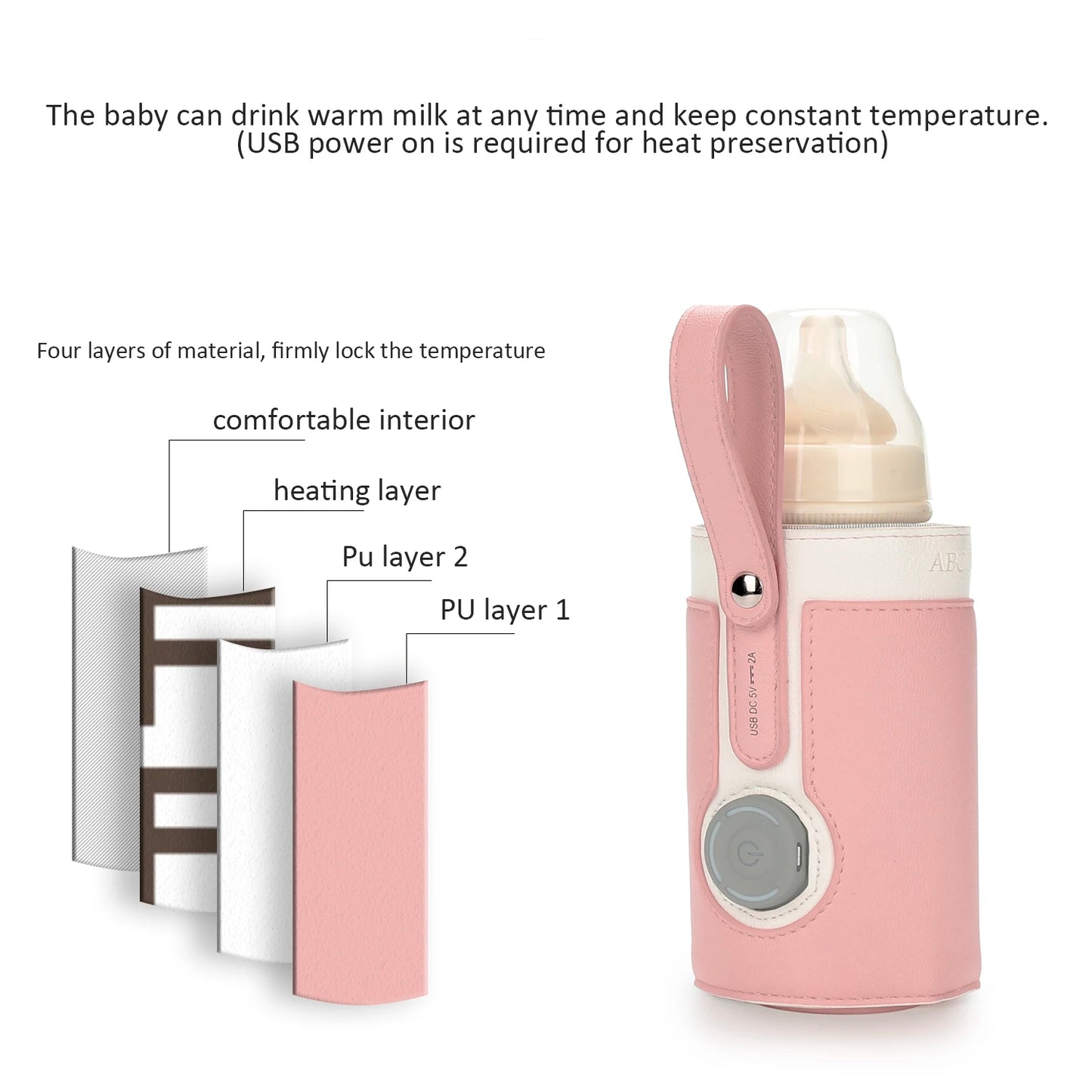 EfficiEent USB Milk Heat Keeper for Travel and Car Use
