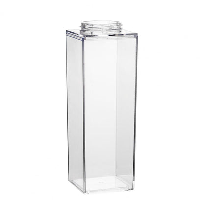 500/1000ml Water Bottle Transparent Large Capacity Square Milk