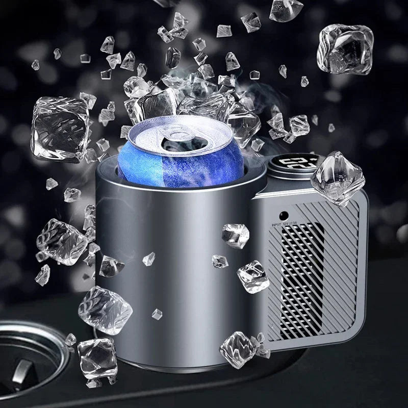 Copo térmico elétrico 2 em 1 para bebidas, café e outras bebidas. Ideal para automóvel, com função de aquecimento e arrefecimento. Perfeito para bebidas com leite.
