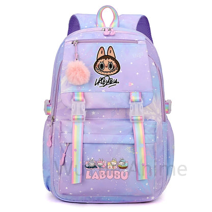 Mochila estampada fofa de anime para adolescentes estudantes crianças meninas meninos mochila escolar