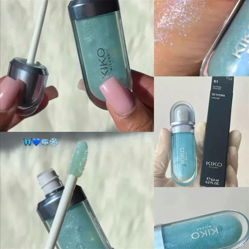 KIKO 3D Hydra Lipgloss Mirror Lip Glaze Shimmer Moisturizing Pearlescent Color Liquid