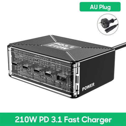 1200W USB C Charger, GaN PD3.1 140W 100W PPS Fast Charging Station