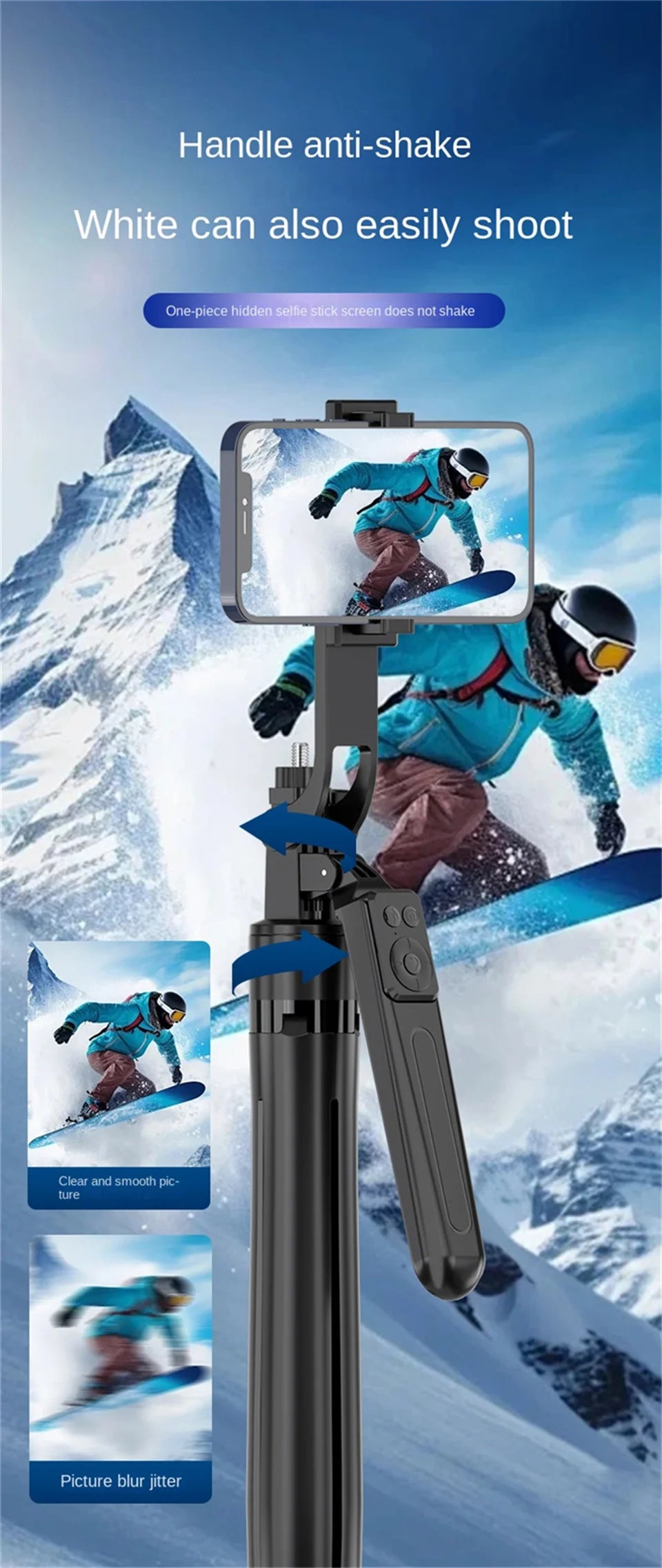COOL DIER New Tripod for Smartphone Camera,Tripods Stand with Bluetooth shutter
