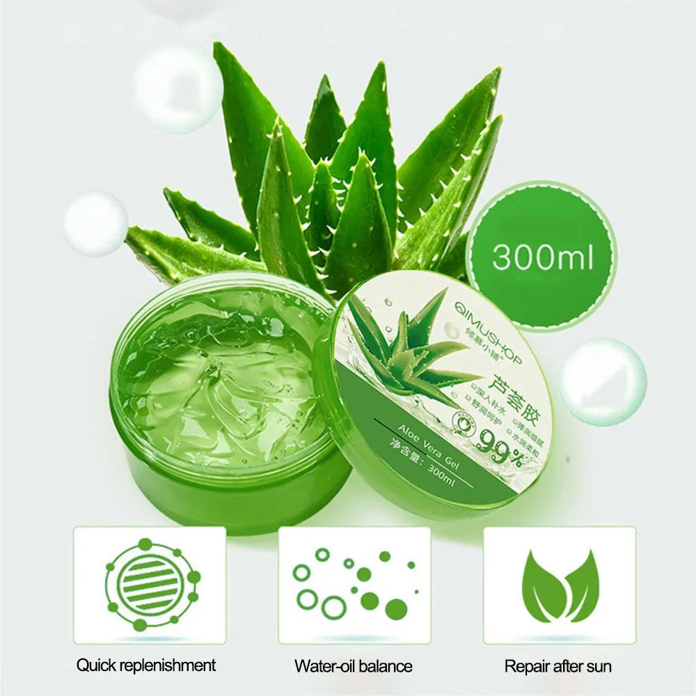 Crema hidratante facial con gel de aloe vera al 99 % para el cuidado de la piel. Crema de día que reduce los poros.