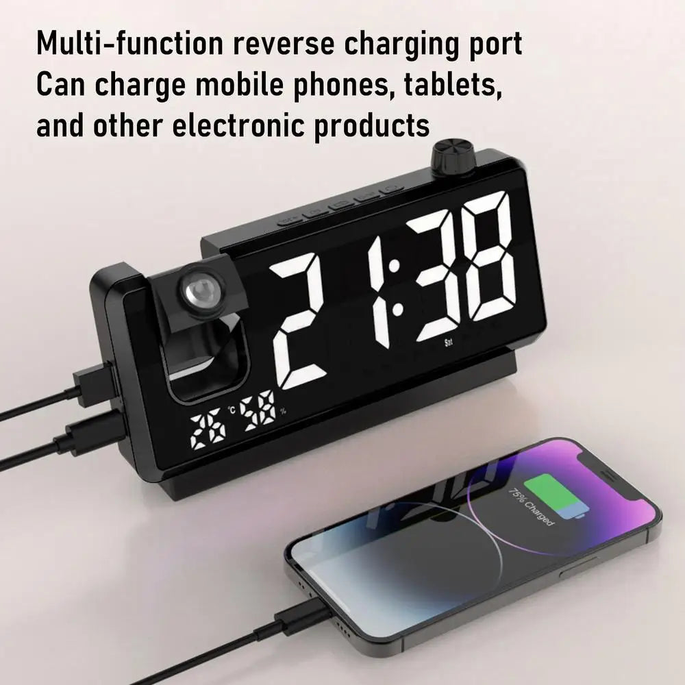 Ceiling Projection Clock Wireless Clocks Projection On Ceiling Wall 180 Degree Rotatable