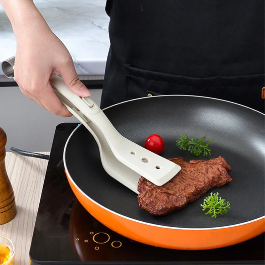 Flip Spatula Tongs Silicone Egg Flipper Tool Fish French Toast Tongs Non-Stick Cooking