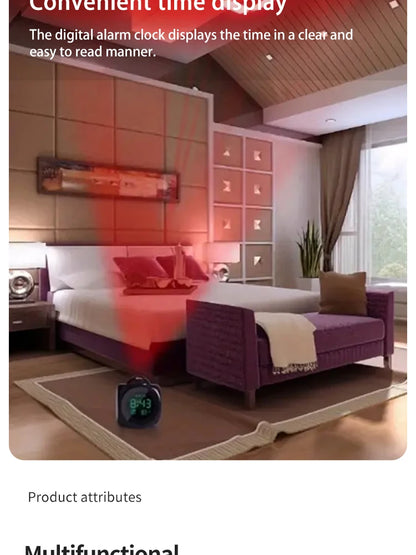 Multi-function Projection Chime Clock LED Light Projection