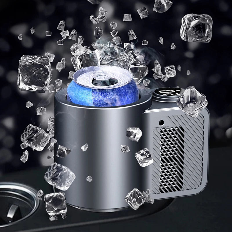 Copo térmico elétrico 2 em 1 para bebidas, café e outras bebidas. Ideal para automóvel, com função de aquecimento e arrefecimento. Perfeito para bebidas com leite.