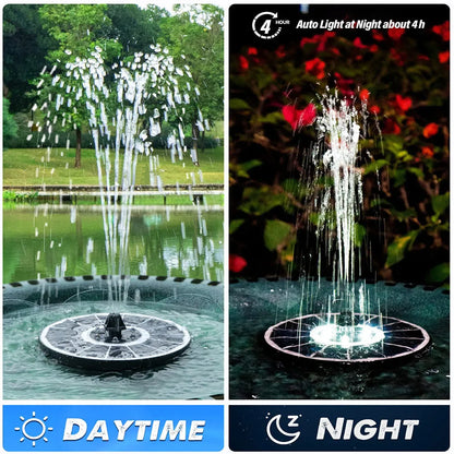 Solar Fountain Pump for Bird Bath with Lights,3.5W Solar Water Fountain